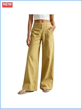 Women's Wide Leg Y2K Denim Jeans Elastic Waisted Baggy Flare